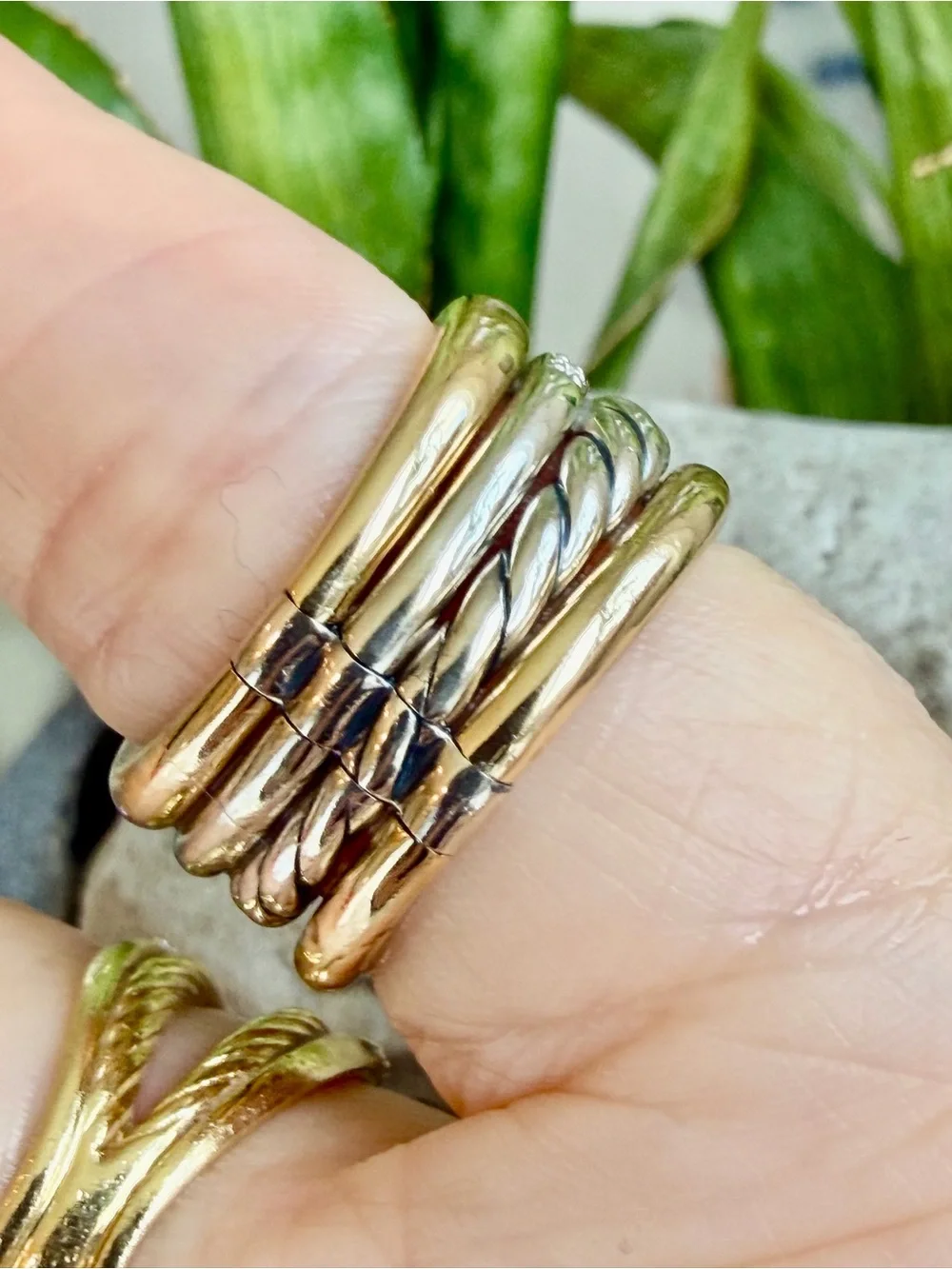 Sold.    David Yurman 18 karat gold sterling and Diamond Ring - Picture 9 of 12